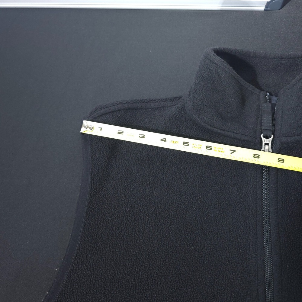 Gap X Soft Fleece Full Zip Vest Sleeveless Jacket Mens Size M Mock Neck Black - Picture 11 of 15